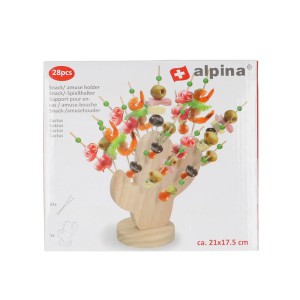 Laikiklis medinis užkandžiams ALPINA 11x17x20 cm 871125202286