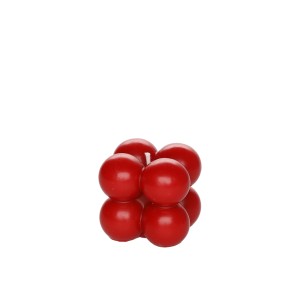 Žvakė raudona Burbuliukai 7x7x7 cm Polar 622206