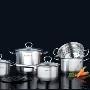 Puodas su stikliniu dangčiu D22 cm 6.8 l ACERO Ambition 60815