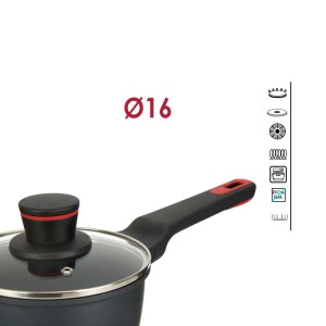 Puodas su dangčiu D16 cm aliuminis Kinvara 77782