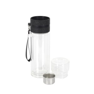 Gertuvė stiklinė dvigubomis sienelėmis su sieteliu 250 ml KA4819