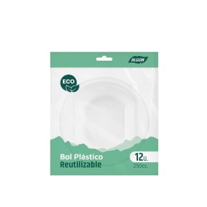 Dubenėliai daugkartiniai plastikiniai BIO 250 ml 12 vnt Algon BA01054376599