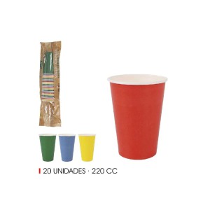 Puodeliai vienkartiniai popieriniai 220 ml 20 vnt. kompost. Algon BA0105407693