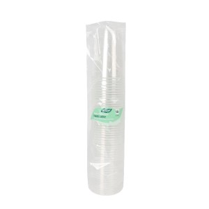 Stiklinės 50 vnt 250ml plastikinės daugkartinės, perdirbamos Algon BA01054376567