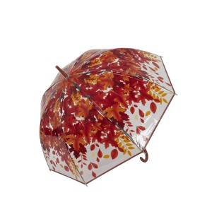 Skėtis automatinis ilgas permatomas D90 cm H84 cm Entre Temps PL381