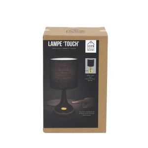 Šviestuvas stalinis liečiamas 15x32x15 cm juodas E14 10W Home Deco HD3334