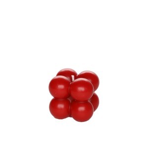 Žvakė raudona Burbuliukai 7x7x7 cm Polar 622206