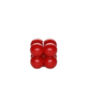 Žvakė raudona Burbuliukai 7x7x7 cm Polar 622206