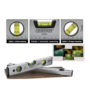 Gulsčiukas aliumininis pilkas 400 mm PROFI 0936440 Crownman (1)