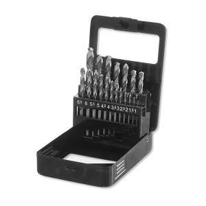 Grąžtų rinkinys metalui 19 vnt. 1-10 mm, C019V3085 RISS RISS