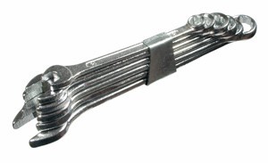 Raktai plokšti-kilpiniai  6 vnt. 8-17 mm CLIP 51560