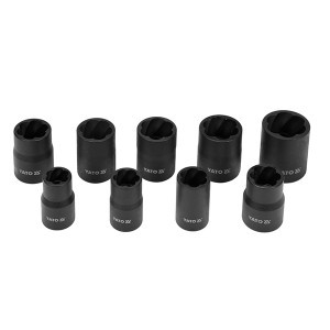 Nulūžusių varžtų išsuktuvai 10 vnt. 3/8" YT-0603 YATO