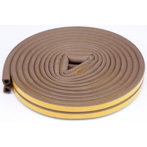 SEAL FOR WINDOWS AND DOORS EPDM TYPE D BROWN 6M