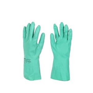 Pirštinės nitrilinės žalios atsparios cheminiams produktams 11" 15051010 (12)