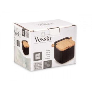 Indelis cukrui keramikinis su dangteliu 190 ml 7,7x11x7,5 cm Kinvara 90964