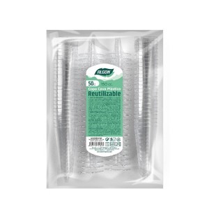 Taurės 50 vnt 150 ml plastikinės daugkartinės, perdirbamos Algon BA01054275182