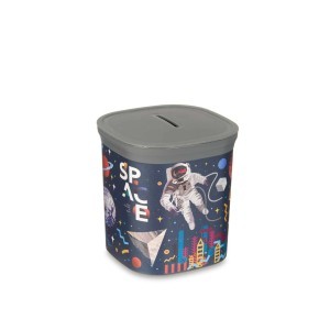 Taupyklė 9x9x10 cm plastikinė (kosmosas - mix) Pincello 91367 (48)