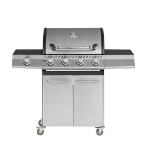 Grilis dujinis 4 degiklių ir 1 šoninis degiklis 16 kW 4 ratukai MUSTANG 312859