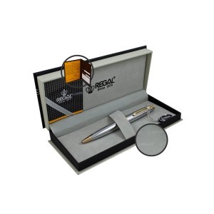 Rašiklis dėžutėje sidabro/aukso spalvos "Buckingham" RE112D REGAL