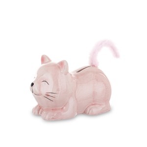 Taupyklė Katinas rožinis keramikinis 11,5x17x11 cm 145722