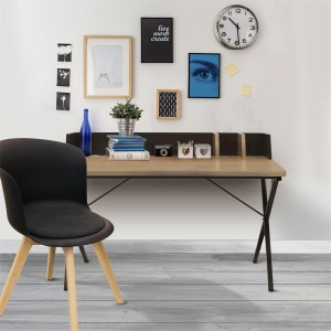 Kompiuterio stalas 90x85x50 cm medinis juodas Home Deco HD6425