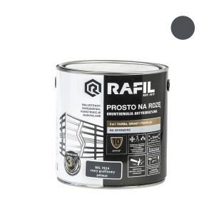 Emalė "Ant rūdžių" pusiau matinė grafitas 2,5 l RAL7024 RAFIL