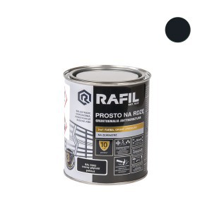 Emalė "Ant rūdžių" pusiau matinė juoda 0,75 l RAL9005 RAFIL