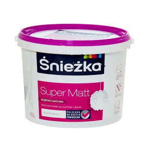 Emulsija SUPER-MATT balta 10 l Sniežka (1) nukain.