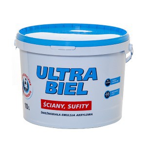 Emulsija ULTRA-BIEL 10 l balta Sniežka (1)