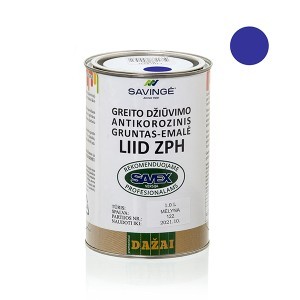 Gruntas-emalė LIID ZPH mėlyna sp.1 L greito džiūvimo antikorozinis (6) ~RAL5010