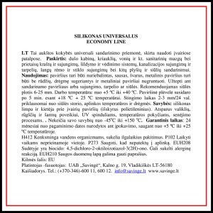 Silikonas universalus ECONOMY LINE 280 ml bespalvis (25)