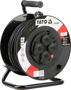 Ilgintuvas elektros ritėje 40 m 4 lizdų CE IP44 izoliacija YT-81054 YATO