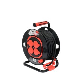 Ilgintuvas elektros ritėje 30 m 4 lizdų CE IP44 izoliacija YT-81053 YATO