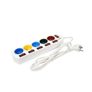 Ilgintuvas elektros su jungikliais ABS 5 lizdai 2 metrai 72460 LUND