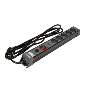 Ilgintuvas elektros juodas 3 m 5 lizdų 72370 Sthor