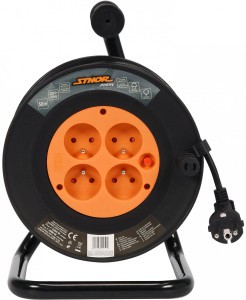 Ilgintuvas elektros ritėje 50 m 4 lizdų 82694 Sthor
