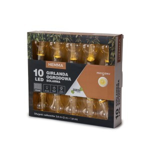 Girlianda sodo su saulės baterija 2+1,8 m 10LED balta šilta sp. HEMMA SOL3606