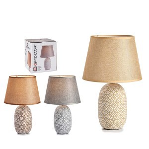 Šviestuvas stalinis keramikinis su gaubtu (mix) D25xH40 cm Giftdecor 92240