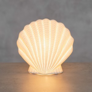 Šviestuvas stalinis Kriauklė 21,5x11x21 cm porcelianas 4Living 644278