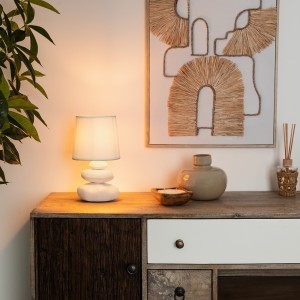 Šviestuvas stalinis keramikinis su gaubtu D17xH30 cm (mix) Atmosphera 124166