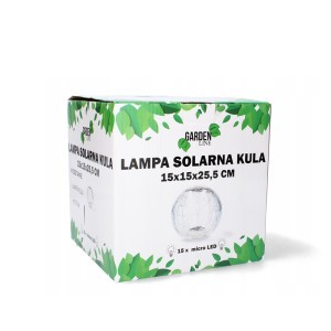 Šviestuvas sodo su saulės baterija BURBULAS 15x15x25,5 cm SOL0036