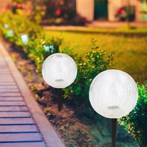 Šviestuvas sodo su saulės baterija BURBULAS 15x15x25,5 cm SOL0036