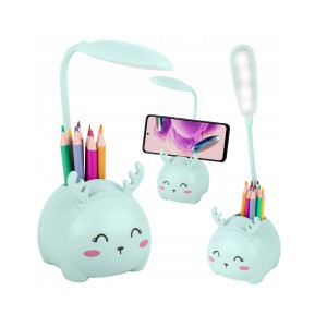 Šviestuvas-naktinė lempa stalinis vaikiškas, pieštukinė, mėlyn3W LED USB 12274_N