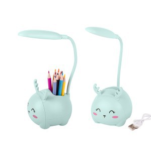 Šviestuvas-naktinė lempa stalinis vaikiškas, pieštukinė, mėlyn3W LED USB 12274_N