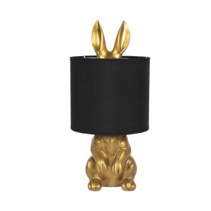 Šviestuvas juodas/auksinis Kiškis  20x43 cm E27/max 1x60W Clayre