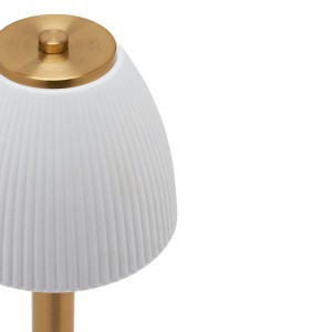Šviestuvas liečiamas metalinis aukso spl. 27x13x13 cm HE2300 Hestia Widdop