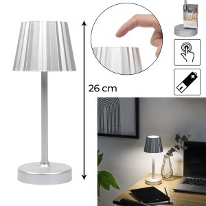 Lempa stalinė liečiama H26 cm Home Deco LA0155
