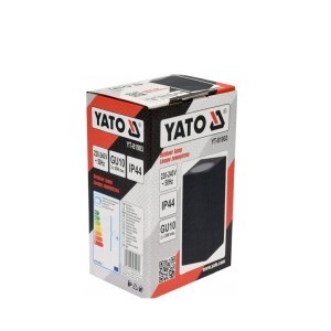 Šviestuvas lauko sieninis juodas, aliumininis 2xGU10 YT-81903 YATO