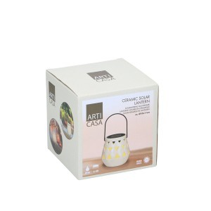 Žibintas keramikinis solar Ø10x11cm ARTICASA 871125250650