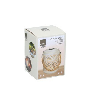 Žibintas keramikinis solar Ø11x15,5cm ARTICASA 871125250648